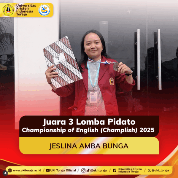 Jeslina Amba Bunga Juara 3 Lomba Pidato Champlish 2025